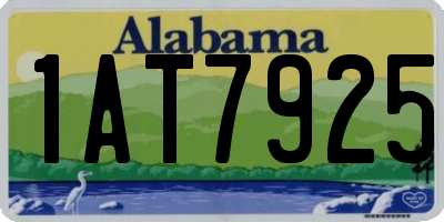 AL license plate 1AT7925