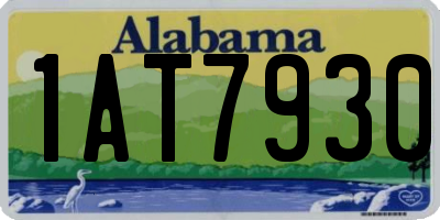 AL license plate 1AT7930