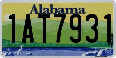 AL license plate 1AT7931