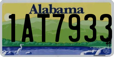AL license plate 1AT7933