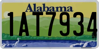 AL license plate 1AT7934