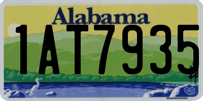 AL license plate 1AT7935