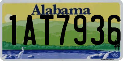 AL license plate 1AT7936