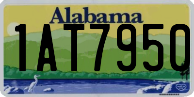 AL license plate 1AT7950