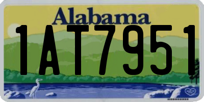 AL license plate 1AT7951