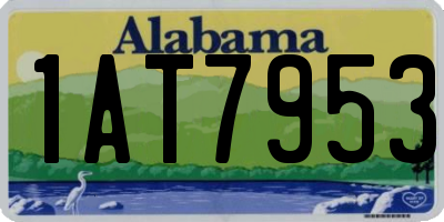 AL license plate 1AT7953