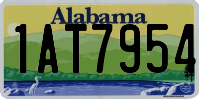 AL license plate 1AT7954