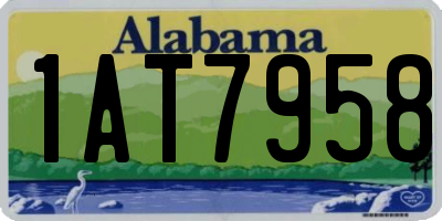 AL license plate 1AT7958