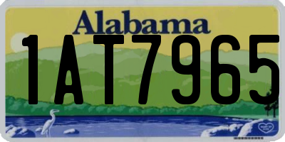 AL license plate 1AT7965