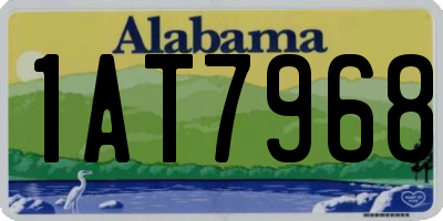 AL license plate 1AT7968