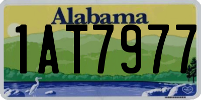AL license plate 1AT7977