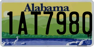 AL license plate 1AT7980