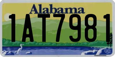 AL license plate 1AT7981