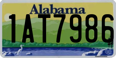 AL license plate 1AT7986