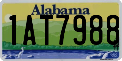 AL license plate 1AT7988