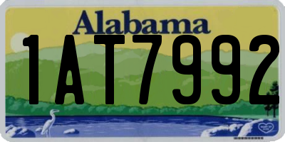 AL license plate 1AT7992