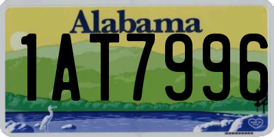 AL license plate 1AT7996