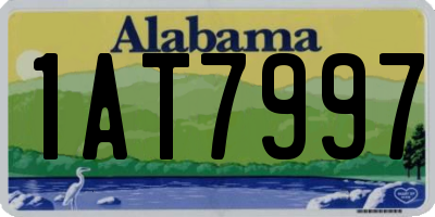 AL license plate 1AT7997
