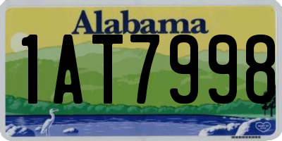 AL license plate 1AT7998