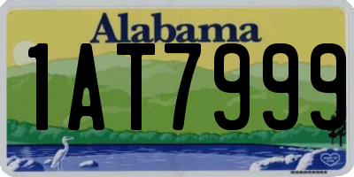 AL license plate 1AT7999