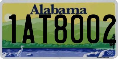 AL license plate 1AT8002