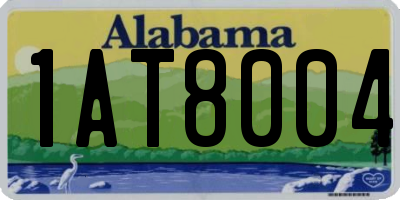 AL license plate 1AT8004