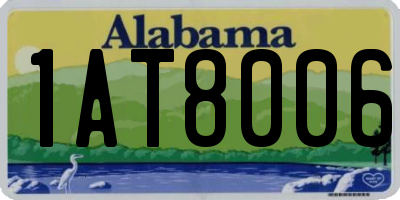 AL license plate 1AT8006