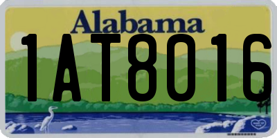 AL license plate 1AT8016