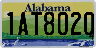 AL license plate 1AT8020