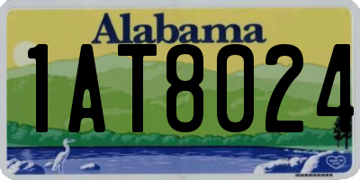 AL license plate 1AT8024