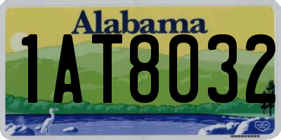 AL license plate 1AT8032
