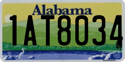 AL license plate 1AT8034