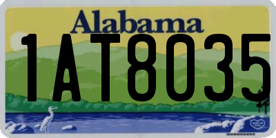 AL license plate 1AT8035