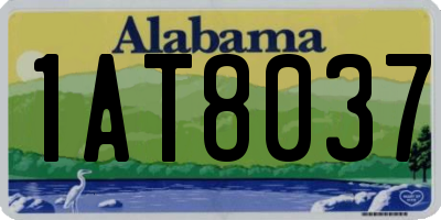 AL license plate 1AT8037