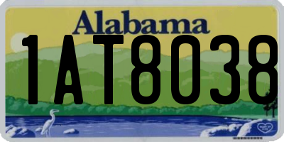 AL license plate 1AT8038