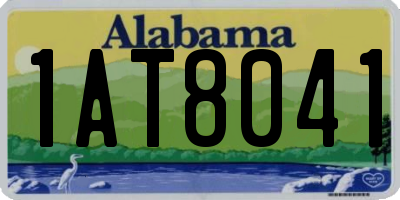 AL license plate 1AT8041