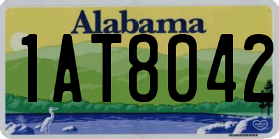 AL license plate 1AT8042