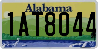 AL license plate 1AT8044