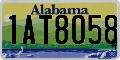 AL license plate 1AT8058