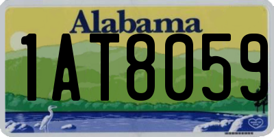 AL license plate 1AT8059