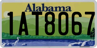 AL license plate 1AT8067
