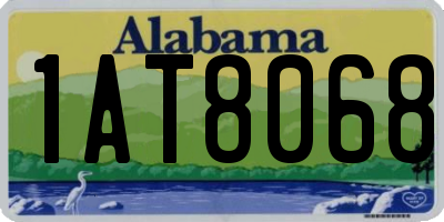 AL license plate 1AT8068
