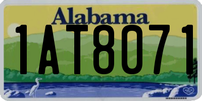 AL license plate 1AT8071