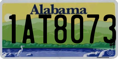 AL license plate 1AT8073