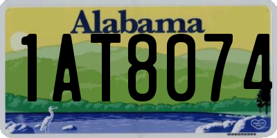 AL license plate 1AT8074