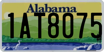 AL license plate 1AT8075