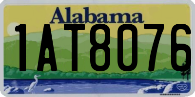 AL license plate 1AT8076