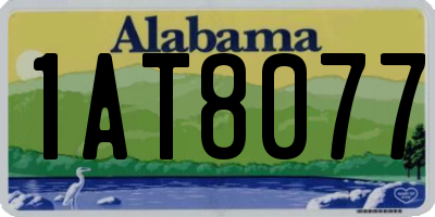 AL license plate 1AT8077