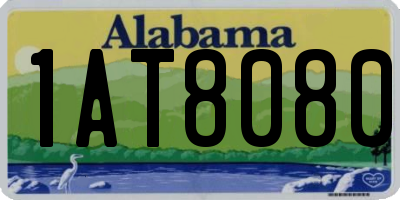 AL license plate 1AT8080