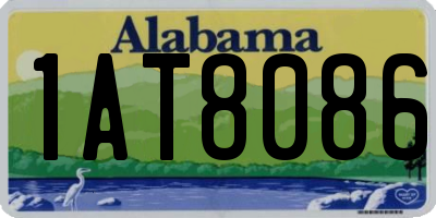 AL license plate 1AT8086